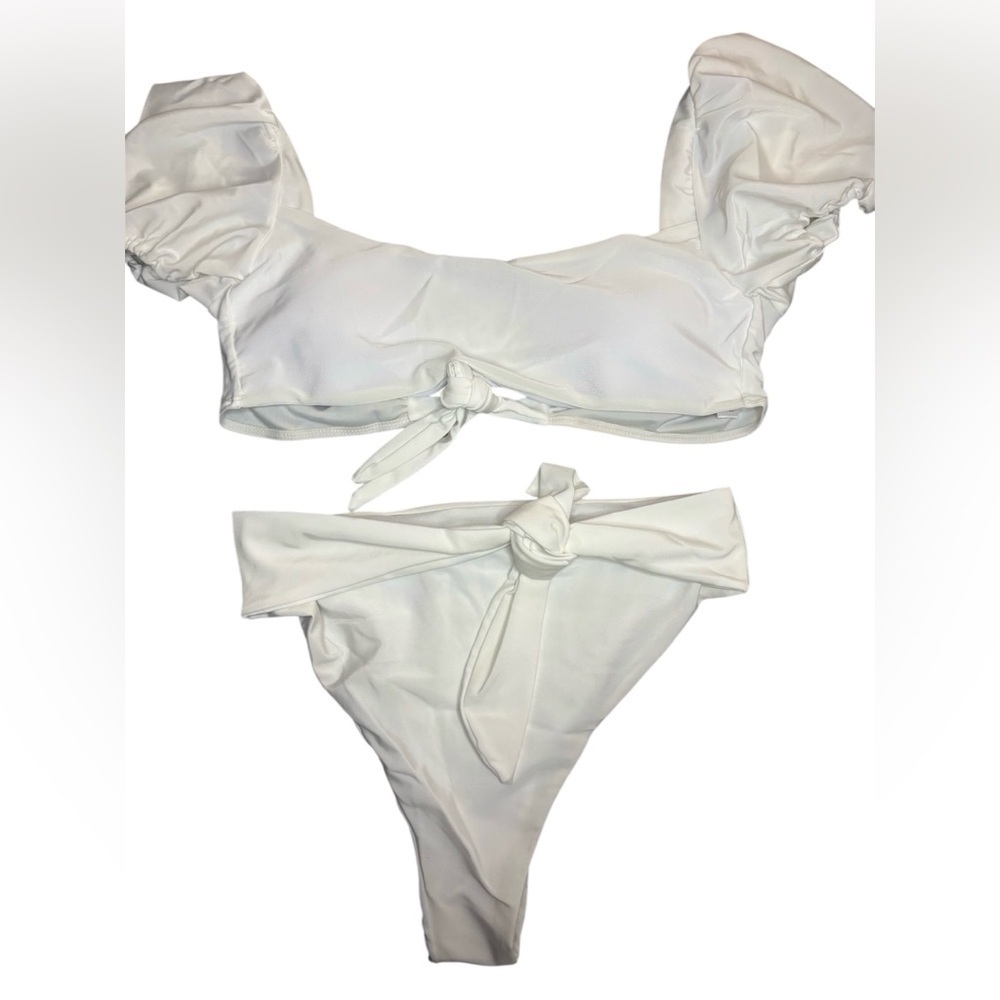 Chic Hayden White Bikini Set size L